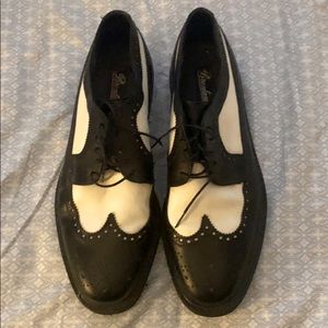 Pin stripe dress shoes